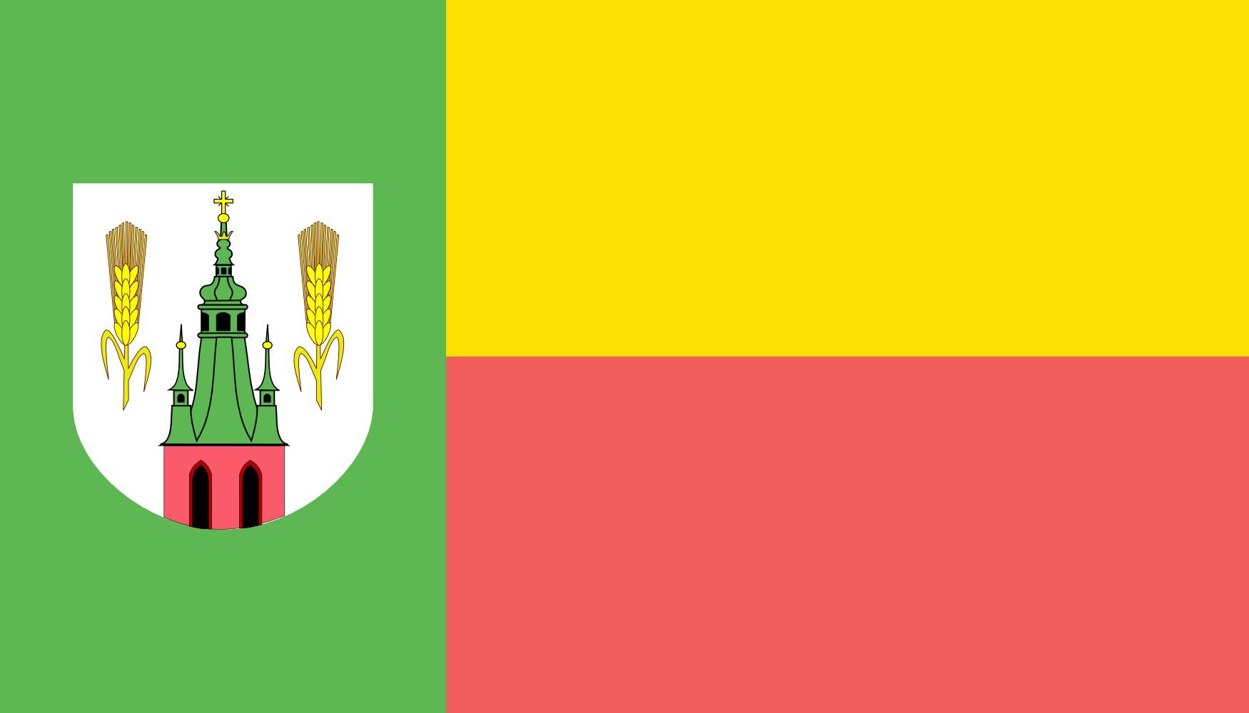 Drapeau POL gmina Brójce grand format pour mât officiel