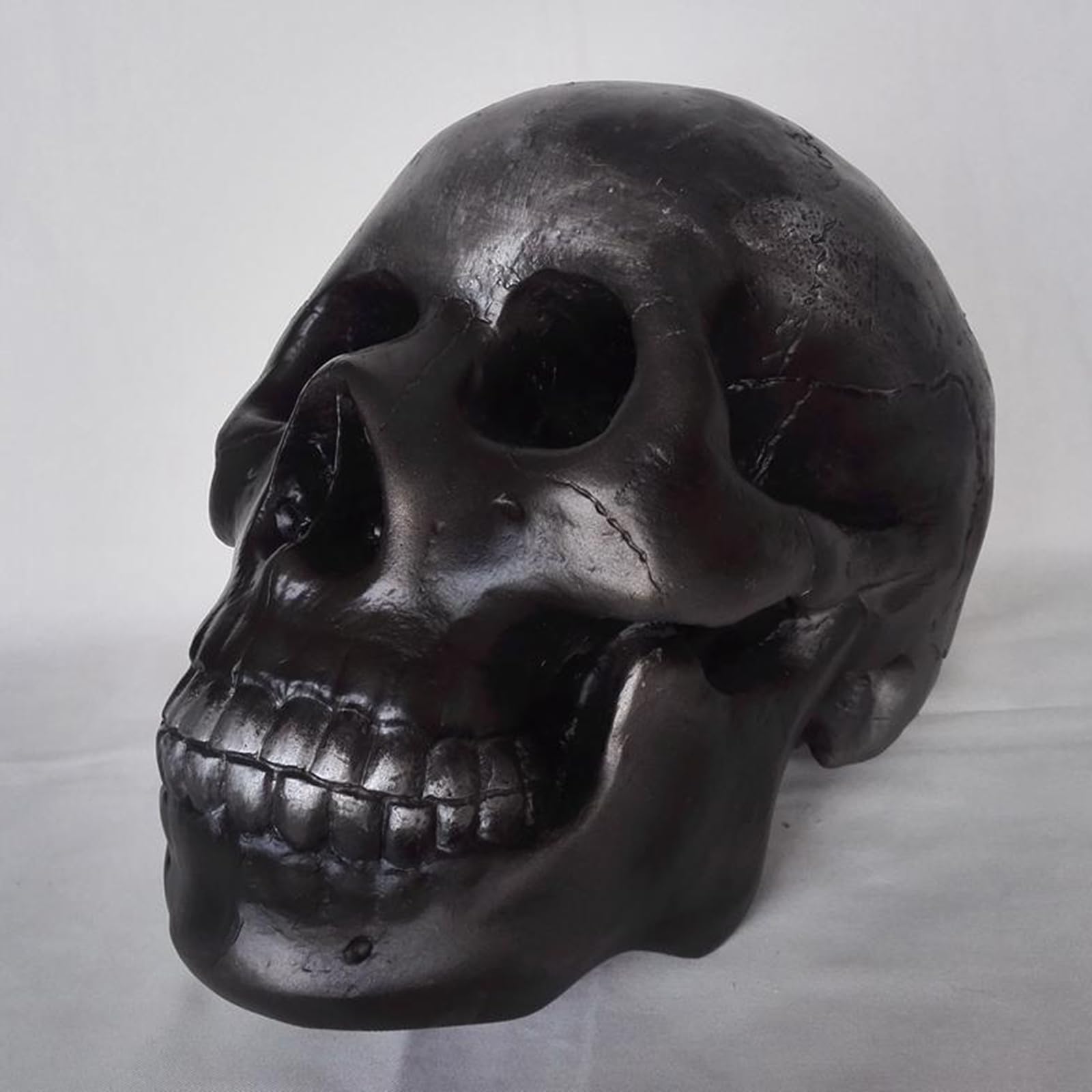 Resin Affenschädel Modell Schimpansenschädel Skelettexemplar Für Fotografie Requisiten Lehrmittel,Schwarz,20cm