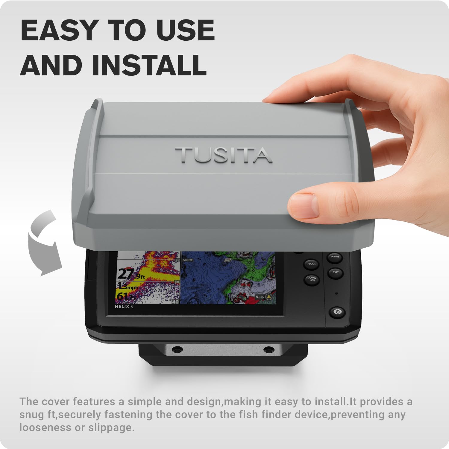 TUSITA Coque en caoutchouc compatible avec Humminbird Helix 5 Series