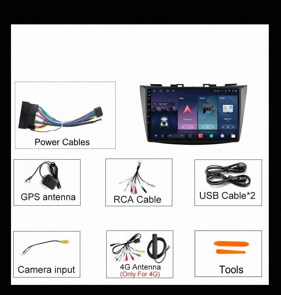 Autoradio touchscreen display Bluetooth de 4 núcleos compatible con Swift 4 7
