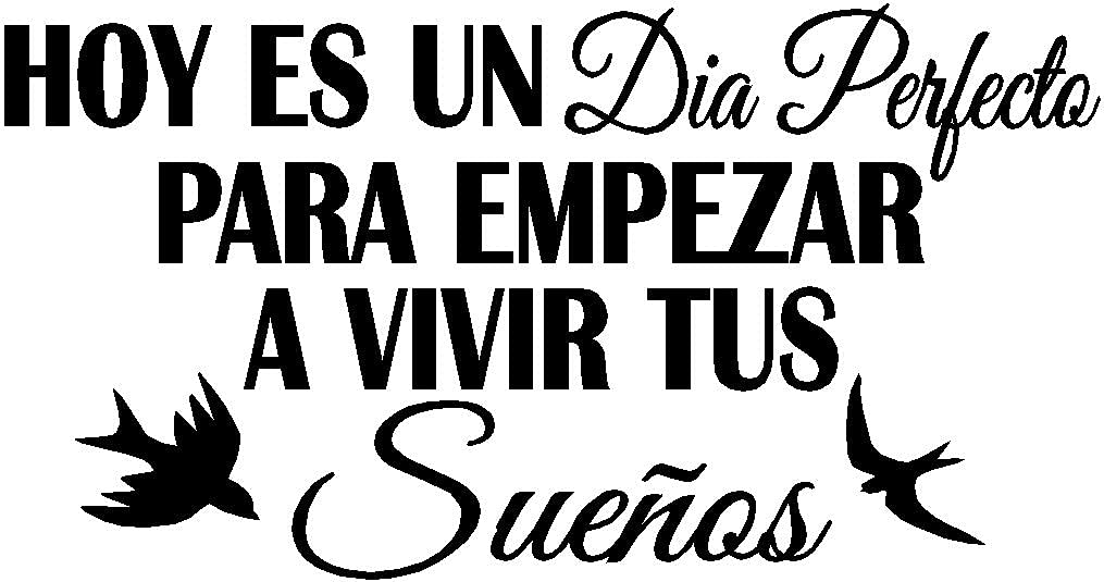 Spanish Wall Decals decorativo para pared Hoy ES un Dia Perfecto para Empezar a Vivir Tus Suenos 12