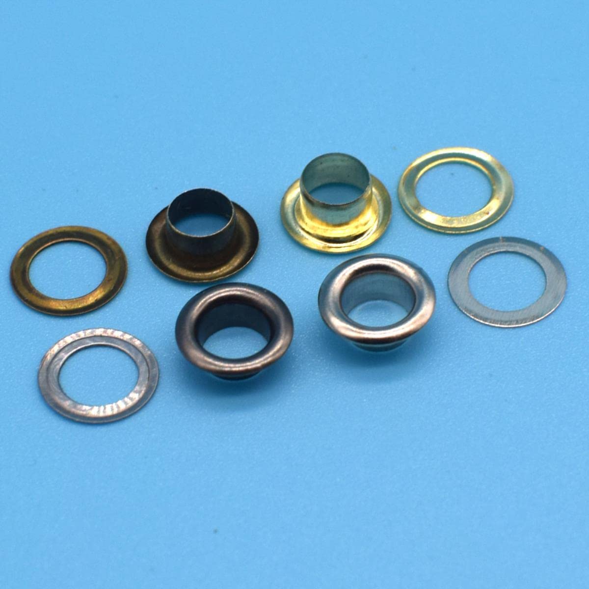 1000 Sets Metallösen für Taschen, Lederzelte, 8 mm, 10 mm, 12 mm, 14 mm, Ösen, Bastelbedarf, Stoff, Kleidungszubehör, 8 mm, Bronze