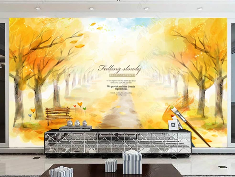 Papier peint intissé pour cacher les défauts du mur : poster géant aquarelle 400x280 - 2