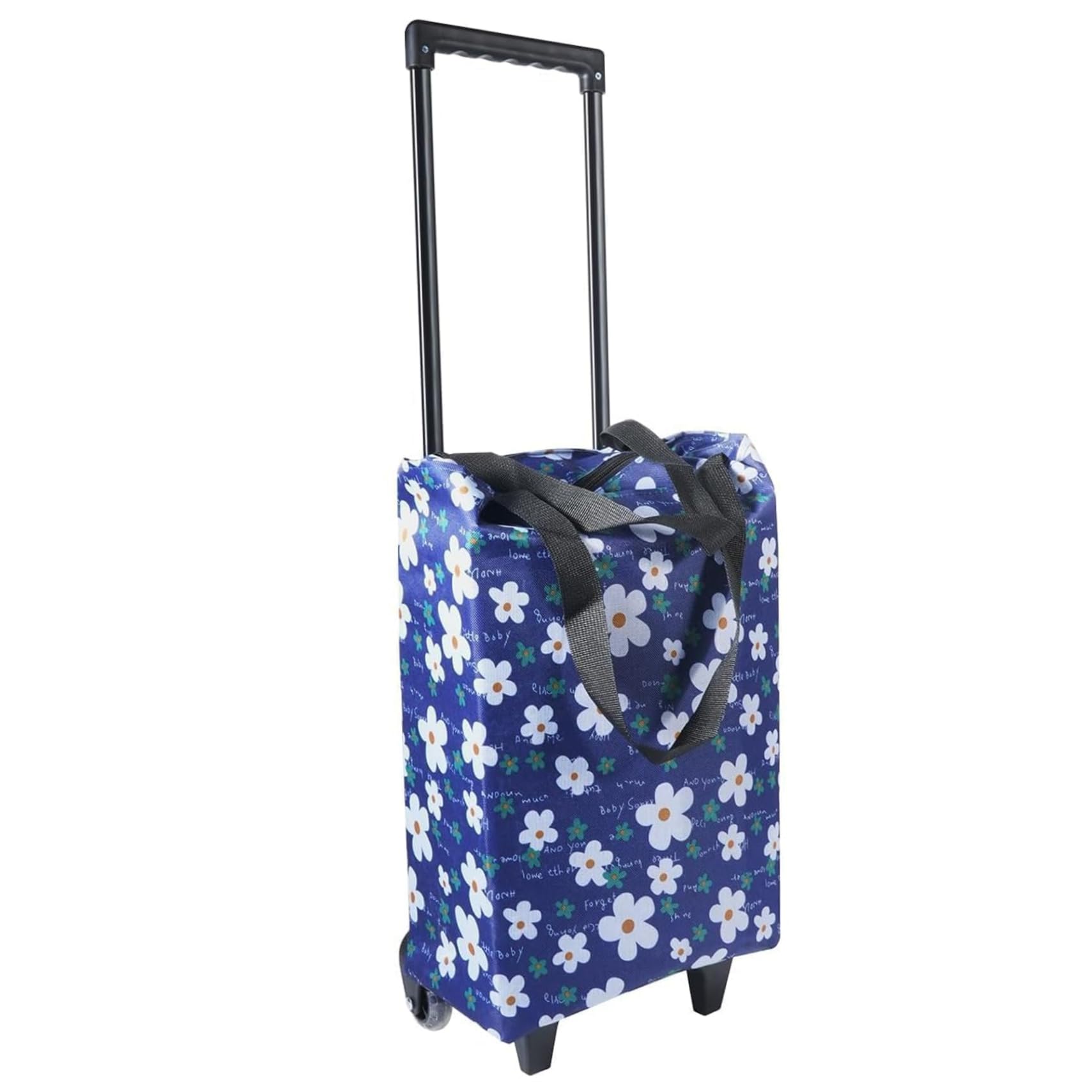 Shopping Bag on Wheels Shopping Bag on Wheels, Waterproof Foldable Trolley, 20kg Load Trolley Bags with Telescopic Handle