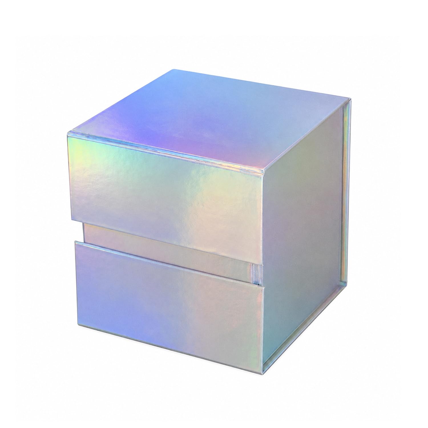 Foldable Small Gift Box, Square Laser Birthday Gift Boxes for Holidays, Wedding, Birthday and Baby Shower, 11x11x11 cm