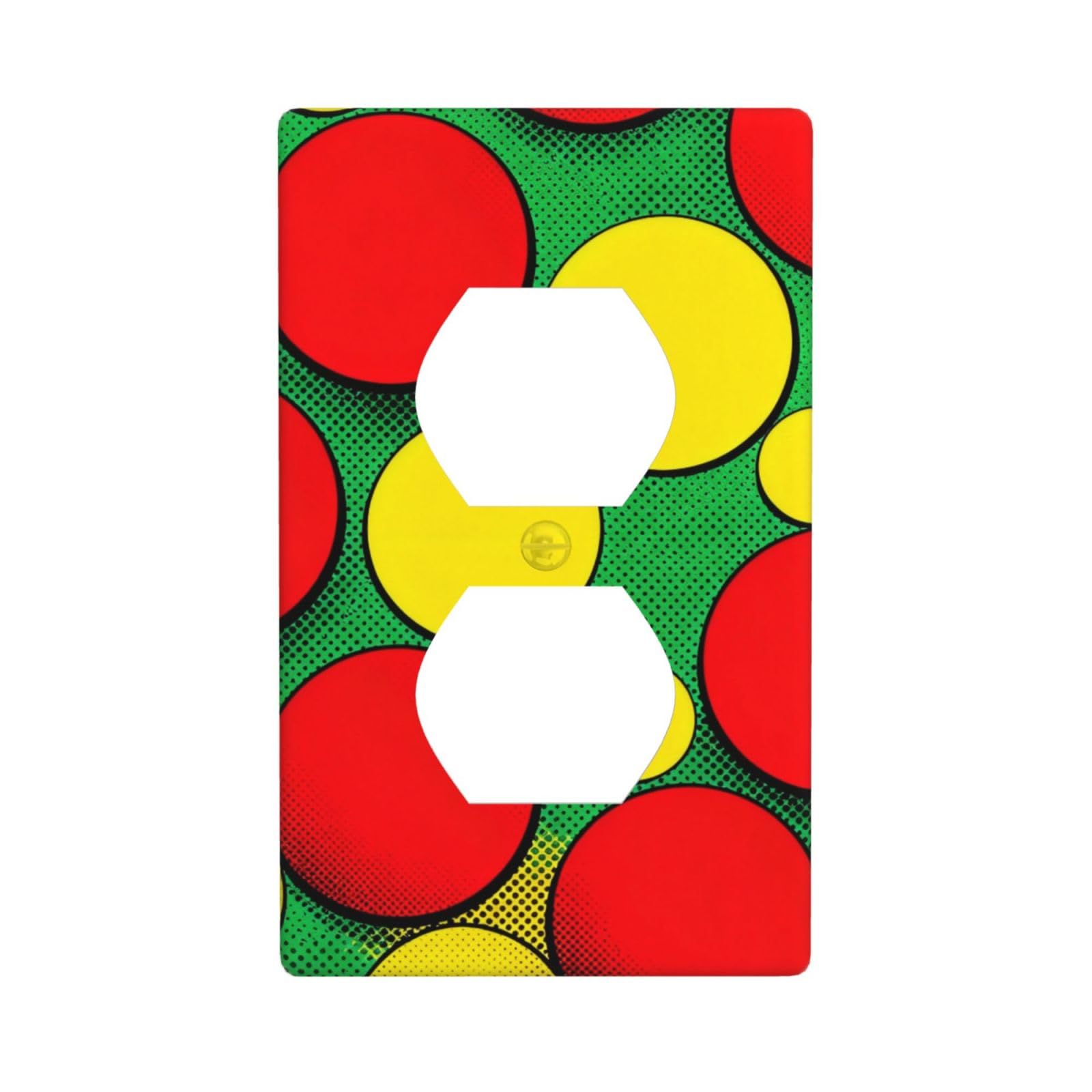 Dot Repeat Decorative Switch Plate Cover-Unbreakable Polycarbonate Wall Plate for Home Office, 1 Gang with Screws