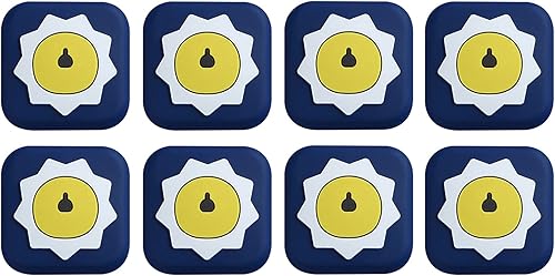 Blue Door Bumpers for Walls Silicone Wall Door Stop for Wall Cabinets Doorknobs Refrigerator Shower Clear Door Stopper SilencerSize8 pcs