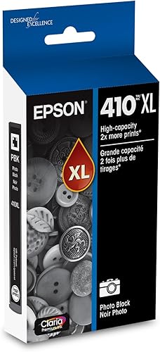 Cartucho de tinta negra Epson 410XL Claria de alta capacidad para impresoras Epson XP-530, XP-630 y XP-830