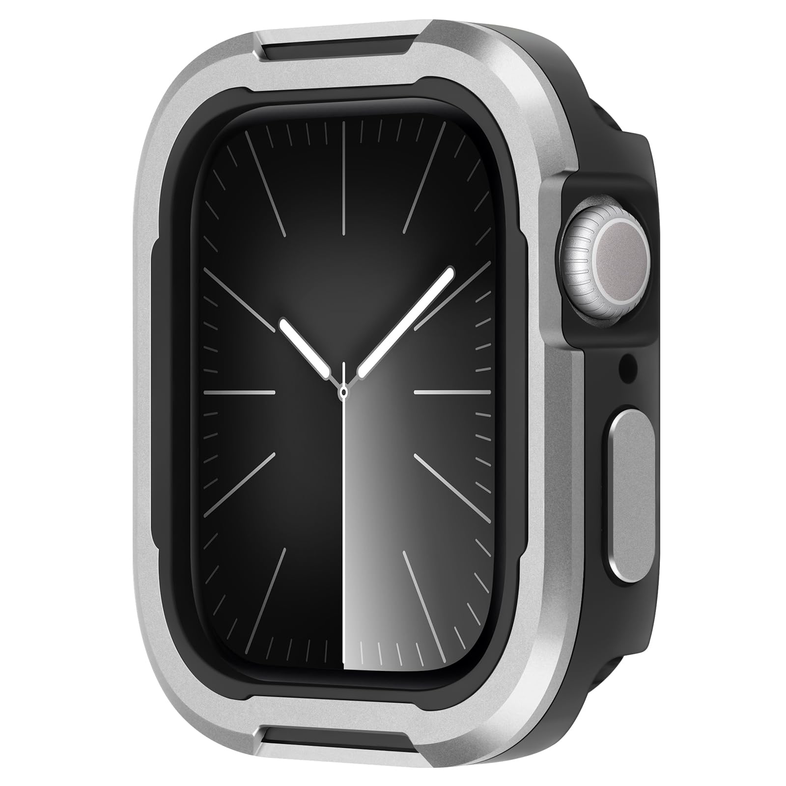 Amizee Rugged Case Compatible with Apple Watch Series 9/8/7 45mm Series 6/5/4/SE 3 2 1 44mm, Metal Bumper and TPU Slim Protective Cover Case for