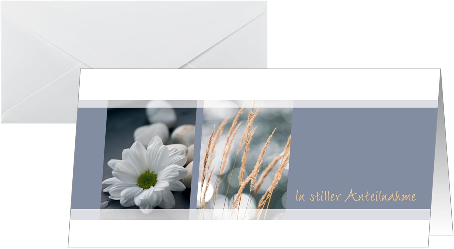 Sigel DS208 Trauer-Karten (inkl. weiße Umschläge), Anteilnahme, DL (2/3 A4), 10 NV