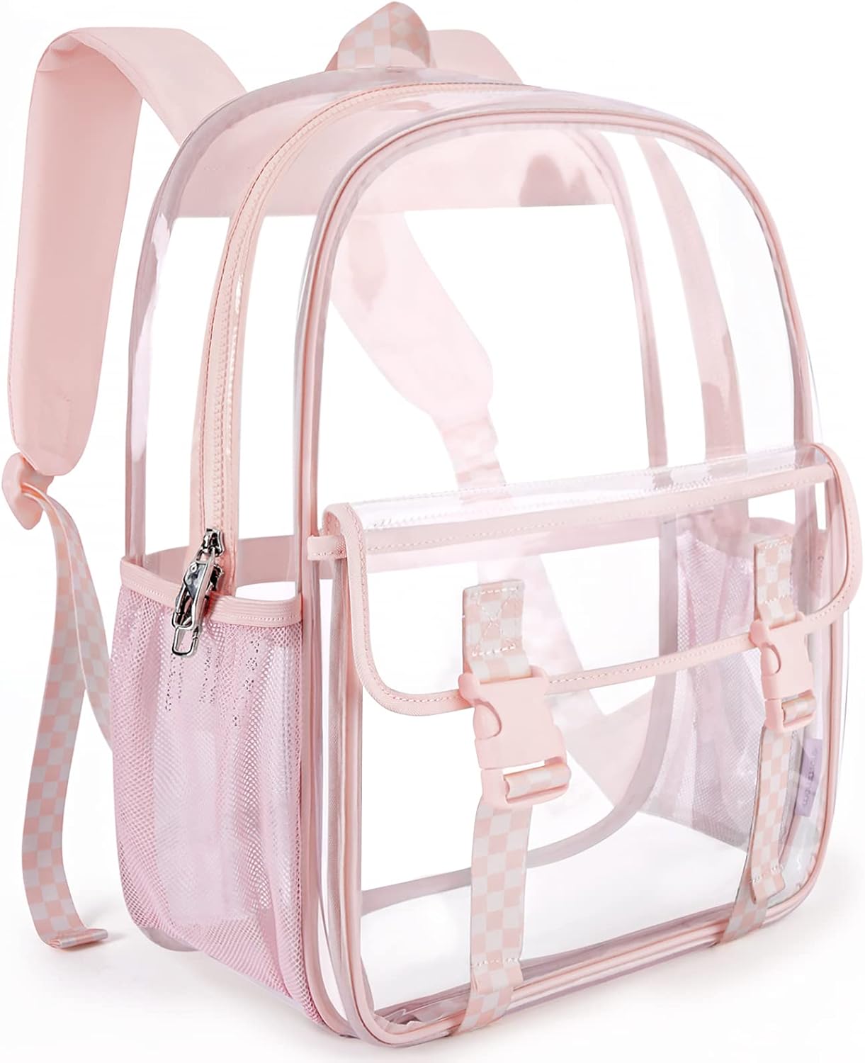 mommore Clear Backpack Heavy Duty Thick PVC Clear Bookbags