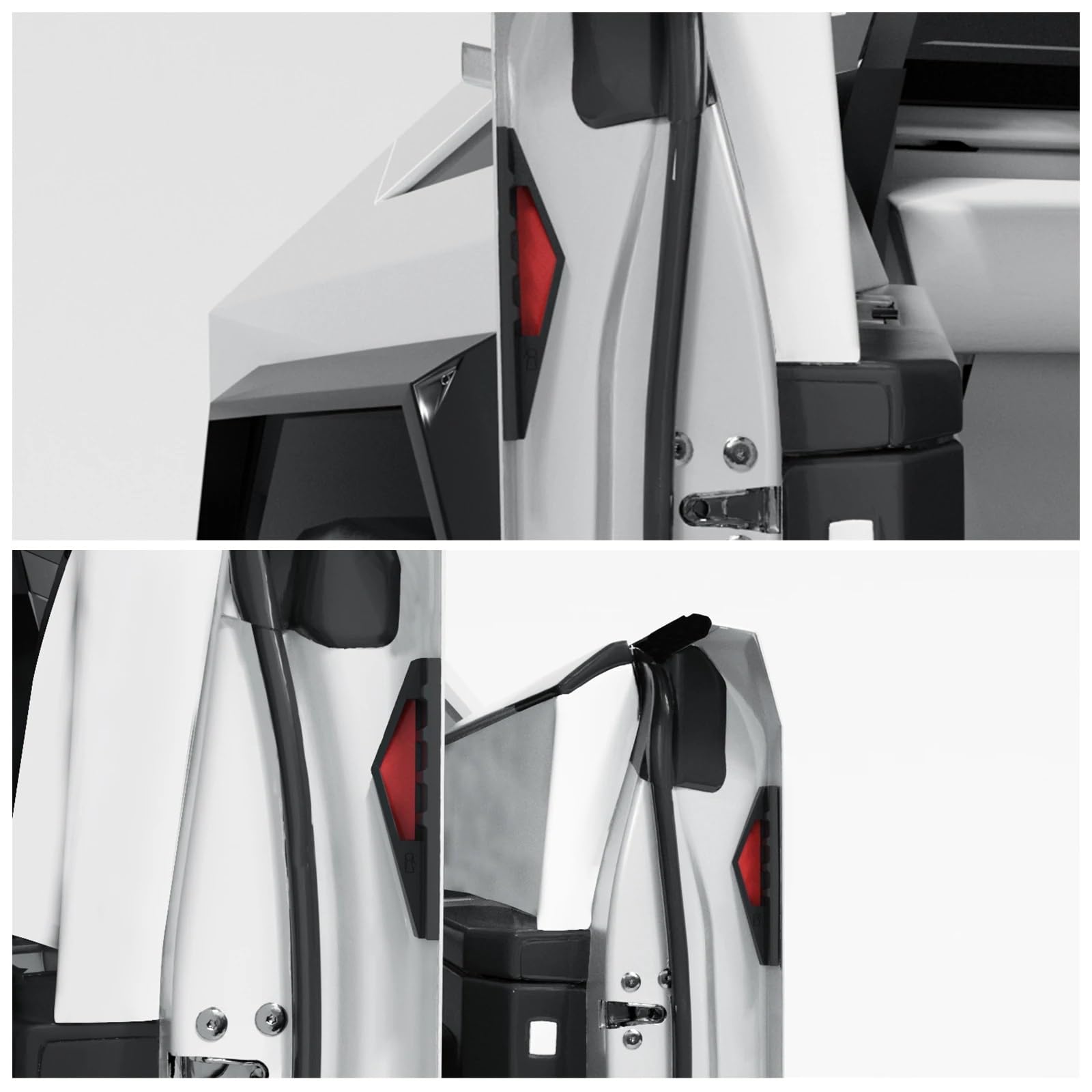 dekorative Abdeckung Seitengriffs Für Cybertruck 2024-2026 Auto Türgriffe Anti Fingerprint Silikon Schließen Griff Schutzhülle Zubehör 4Pcs