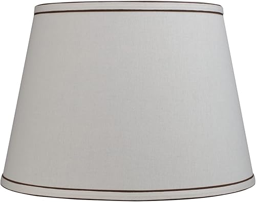 Aspen Creative 32042A - Pantalla de lámpara de construcción de araña con forma de imperio de transición en blanco hueso, 15 pulgadas de ancho (11 x