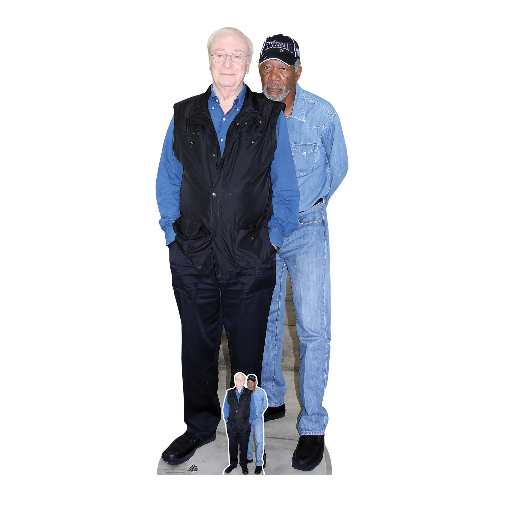 Michael Caine and Morgan Freeman Cardboard Cutout with Free Mini Standee