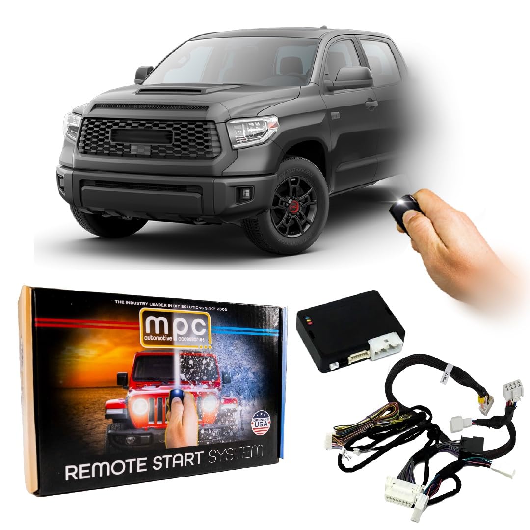 MPC Factory Remote Activated Remote Start Kit Compatible with 2018-2021 Toyota Tundra - H-Key - with T-Harness - Firmware Preloaded