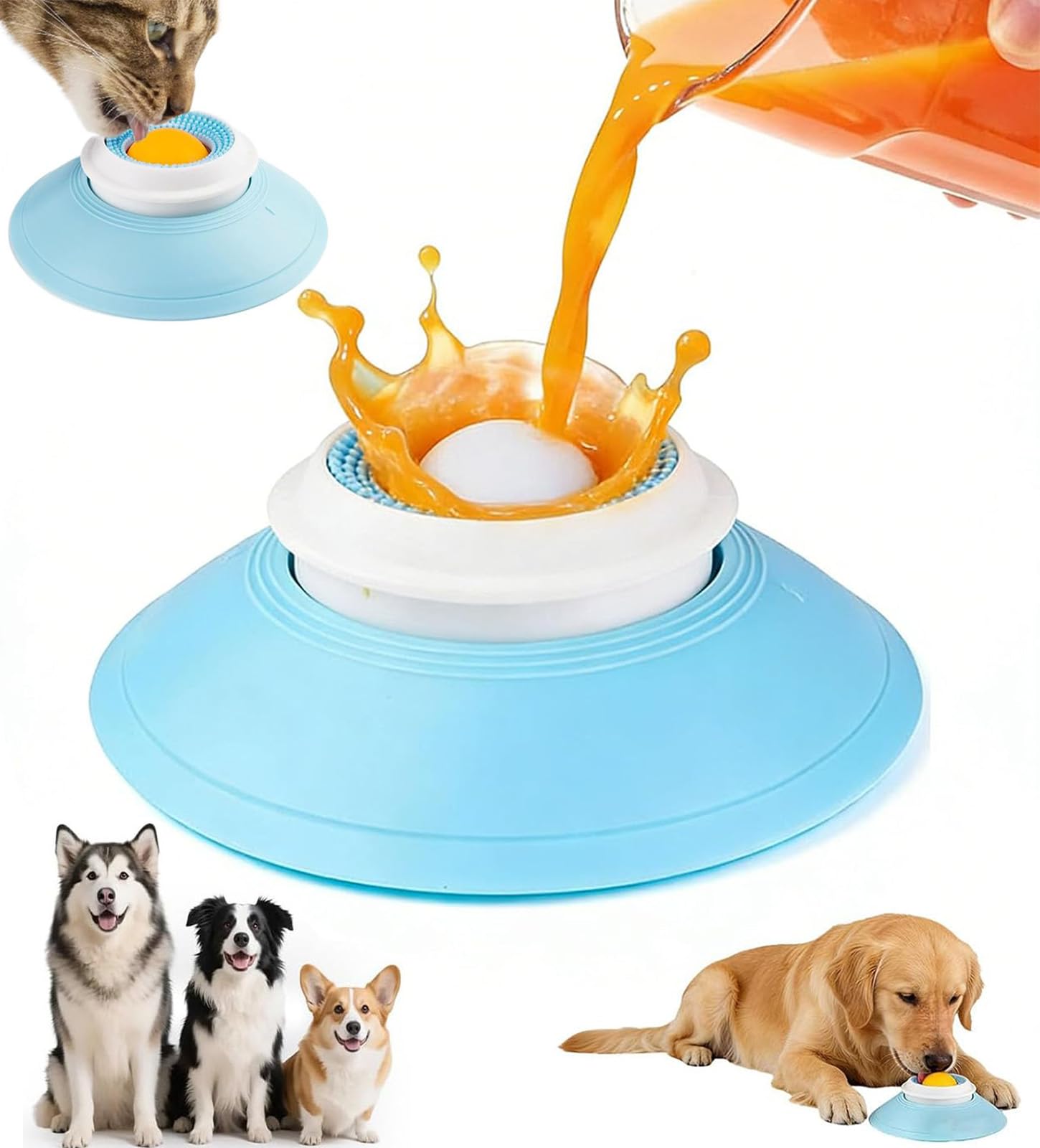 Lick Sphere Dog, Cat Dog Treat Dispenser Toy for Liquid Food, Pet