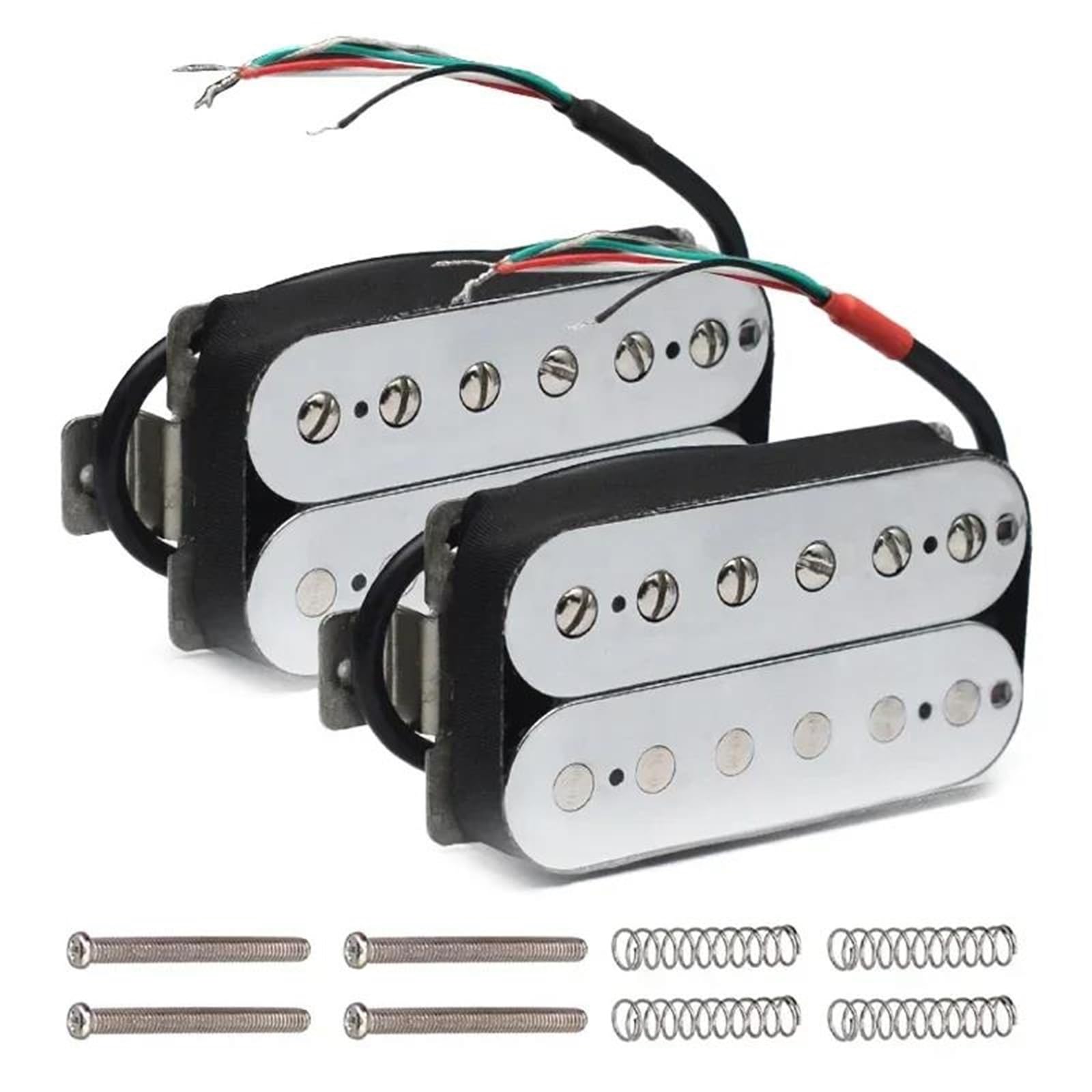 Elektrischer Pickup Alnico 5 E-Gitarre Humbucker Pickup 4-Core Coil Splitting Double Coil Pickup Alnico V Gitarrenteile Chrom(A)