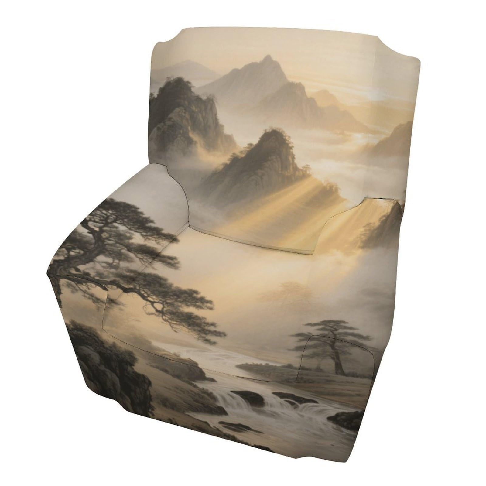 Fekiloot Style Mountains And Clouds And Mist Couch Cover Sofa Cover Sofa Slipcover