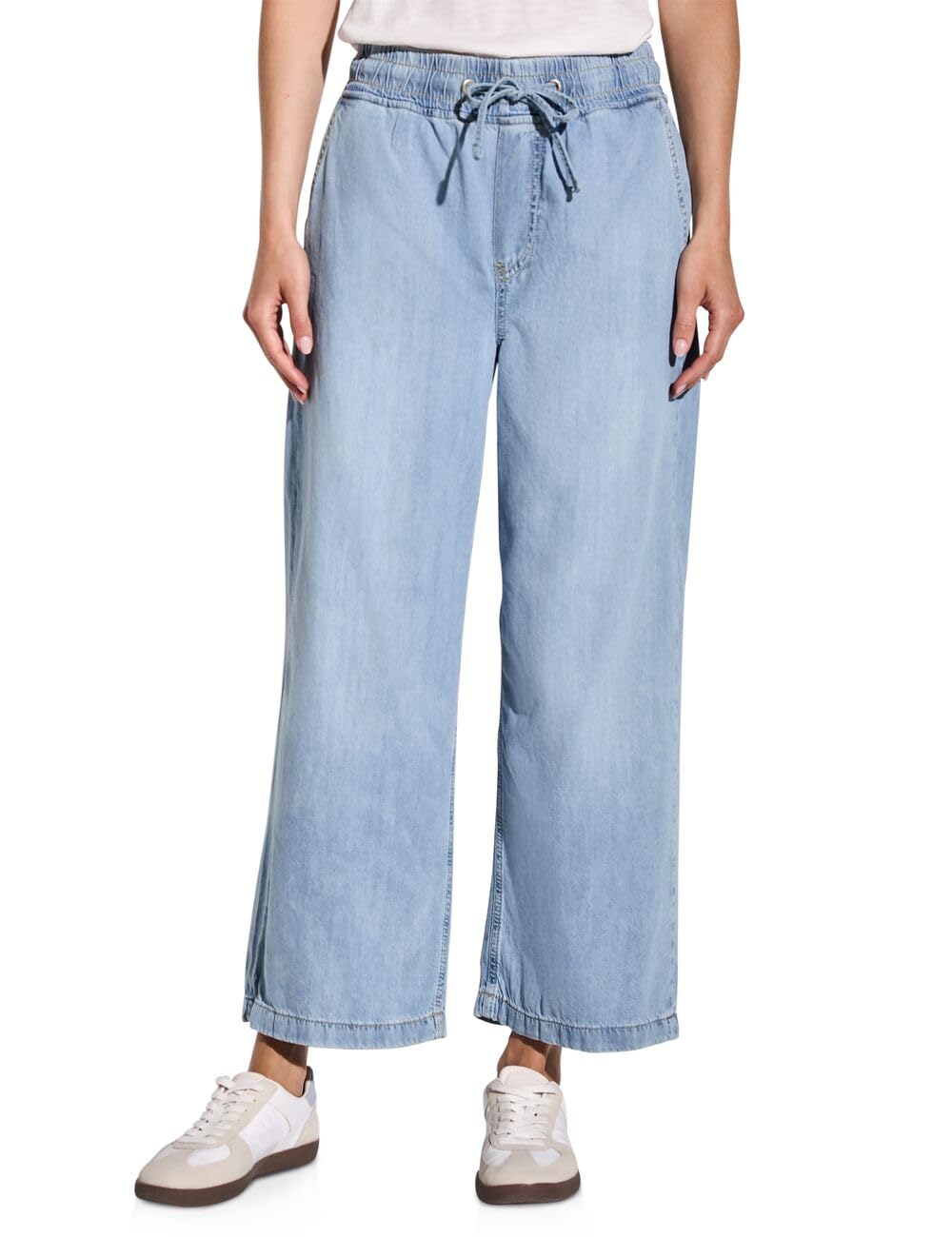 Street One Damen Wide-Leg Jeans A378564 in Light Blue Clean – Größe 27
