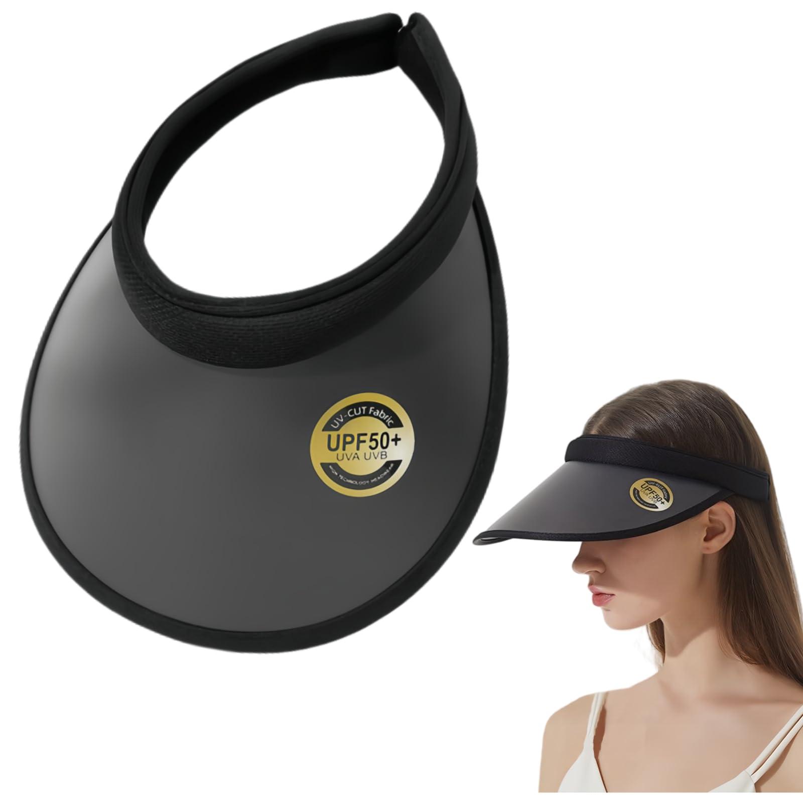 xforce plaza UPF 50+ Summer Sun Visors for Women - Fashion Sun Visor Wide Brim Sport Beach Hat UV Protection Baseball Golf Tennis Cap-picture-23