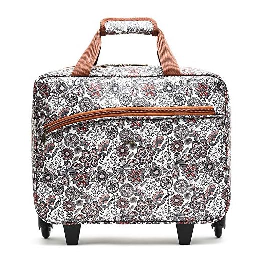 MISAKO Maletín Ruedas Portátil BINILUS | Maleta de Viaje Trolley, Portadordenador y Portadocumentos | Maletín para Libros, Viaje, Universidad y Trabajo | Resistente y Duradero - 39x44x15cm