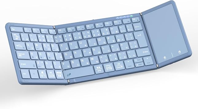 Latest ModelOmikamo Keyboard Bluetooth Foldable Wireless JIS Standard Japanese Layout iPad Keyboard Smartphone Multi-Pairing with Touchpad Compatible with iOS/Windows/Android/Mac/Google Wireless