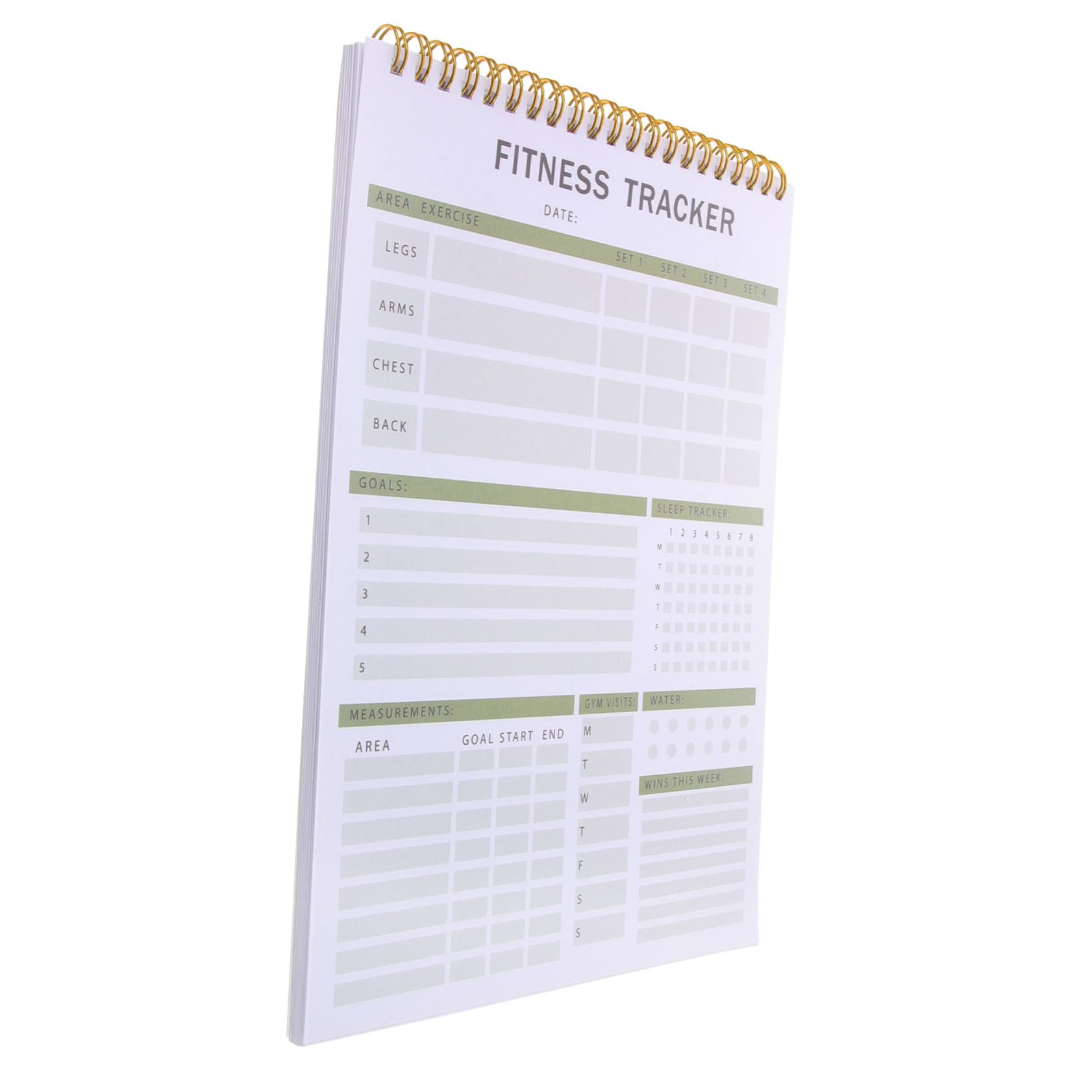 Mikikit Daily Workout Planner Notebook Fitness Tracking Journal for Daily Attendance Elegant Design for Self Improvement Goal Setting for Fitness Study