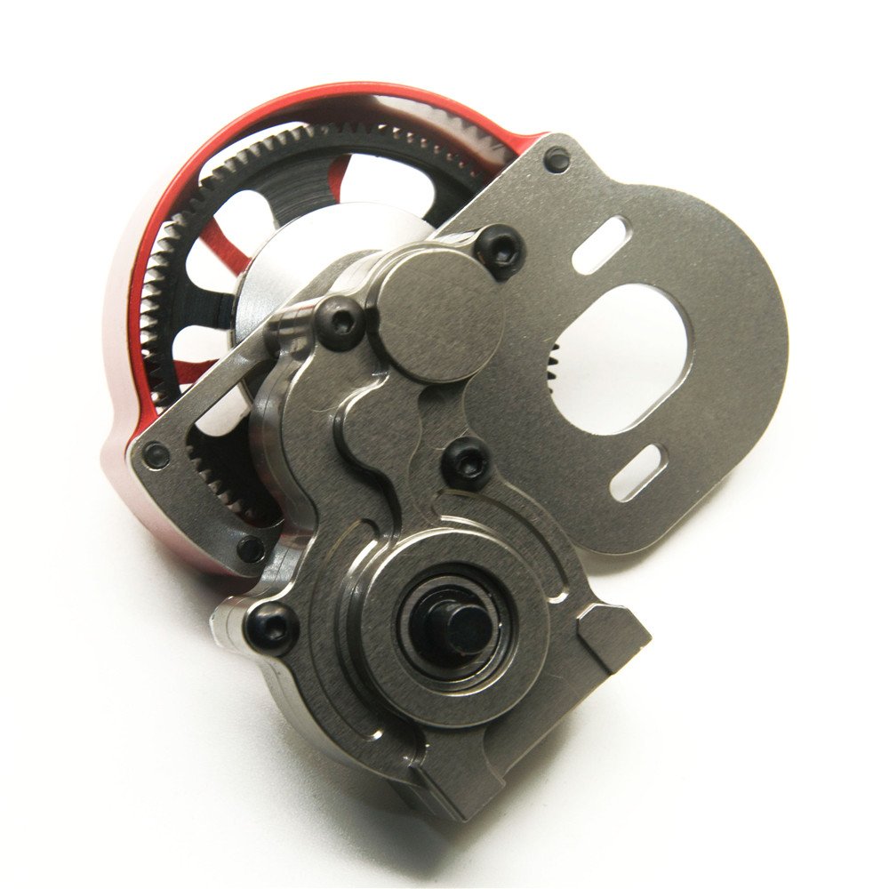 Cambio Axspeed Per Crawler Cambio Trasmissione Completo Per Auto RC Crawler 1/10 - Compatibile Con Axial SCX10, Wraith, Colore Rosso/Nero Ricambio Per - Foto 5