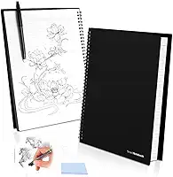 Caderno Digital, 50 Páginas, Caderno, Caderno Reutilizável Inteligente, Caderno de Anotações, Caderno Reutilizável, Caderno Pequeno, Caderno A5, Caderno Universitário Agenda, com 1 Canetas E 1 Panos