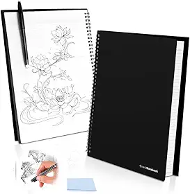 Caderno Digital, 50 Páginas, Caderno, Caderno Reutilizável Inteligente, Caderno de Anotações, Caderno Reutilizável, Caderno Pequeno, Caderno A5, Caderno Universitário Agenda, com 1 Canetas E 1 Panos