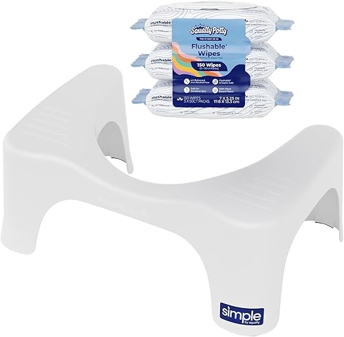 Miniatura 12 de Squatty Potty Simple Curve - Taburete de inodoro para baño, 7 pulgadas, color blanco