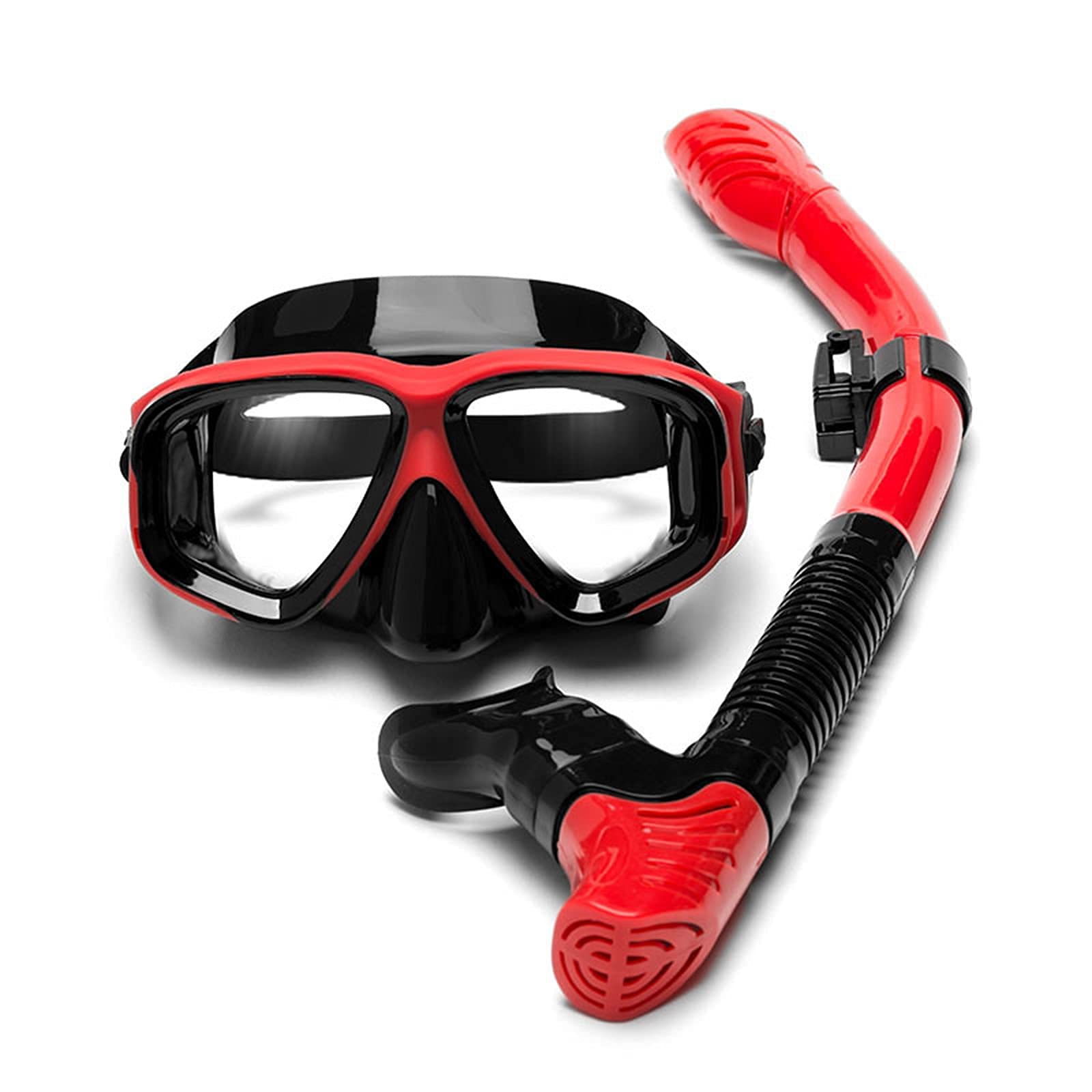 Masque de plongée intégral, masque de plongée avec tuba, masque de natation pour adultes avec système de respiration de sécurité, vue sur la mer à 180 °, respiration facile, étanche et antibuée,