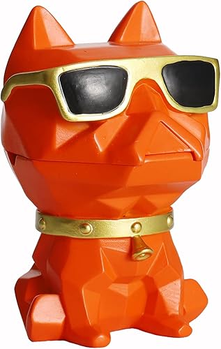 Cenicero con tapa, sin humo, resistente al viento, con bonita decoración de perro, cenicero creativo para cigarrillos, oficina en casa, porche,