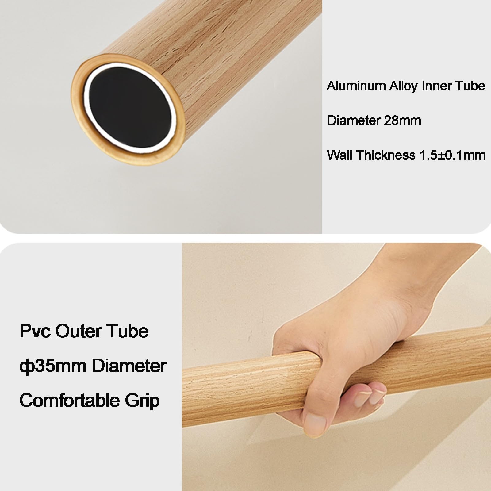 Barra de agarre para baño, barra de seguridad en forma de L para ducha e inodoro para apoyo de ancianos, ideal para bañeras, duchas, escaleras y cocinas (construcción resistente)