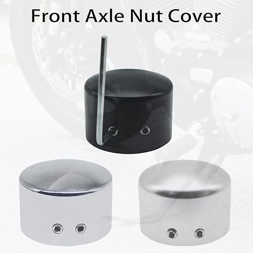 Miniatura 3 de Tapa de tuerca de eje delantero Tapas de eje para Harley Softail Electra Road Glide Sportster (plata)