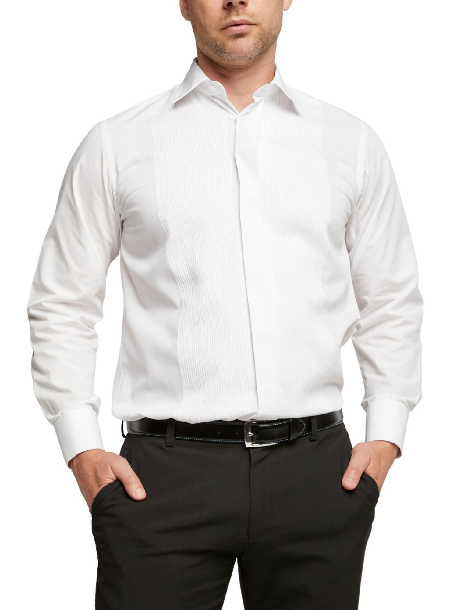 Double Two Men's Formal Shirt - 19 inches - White