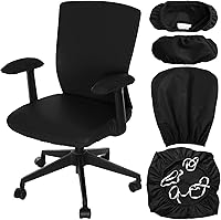 Vista 14 de Tallew Juego de 4 Fundas para Silla de Oficina, Fundas Universales Elásticas para Computadora, Fundas Protectoras Estirasbles para Asiento de Silla