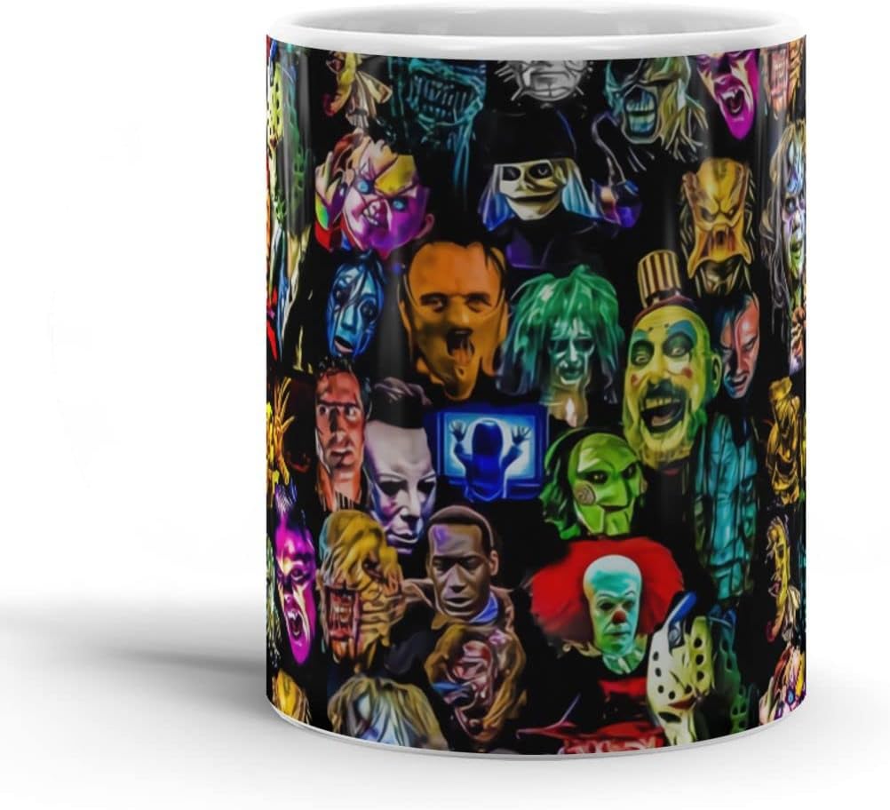 White Mugs Horror Cups Film Tea Baddies Ceramic Legends Travel Birthday Coffee Mug 11 Oz Or 15 Oz Gifts For Family Friend Co-worker Holidays Christmas - Image 2