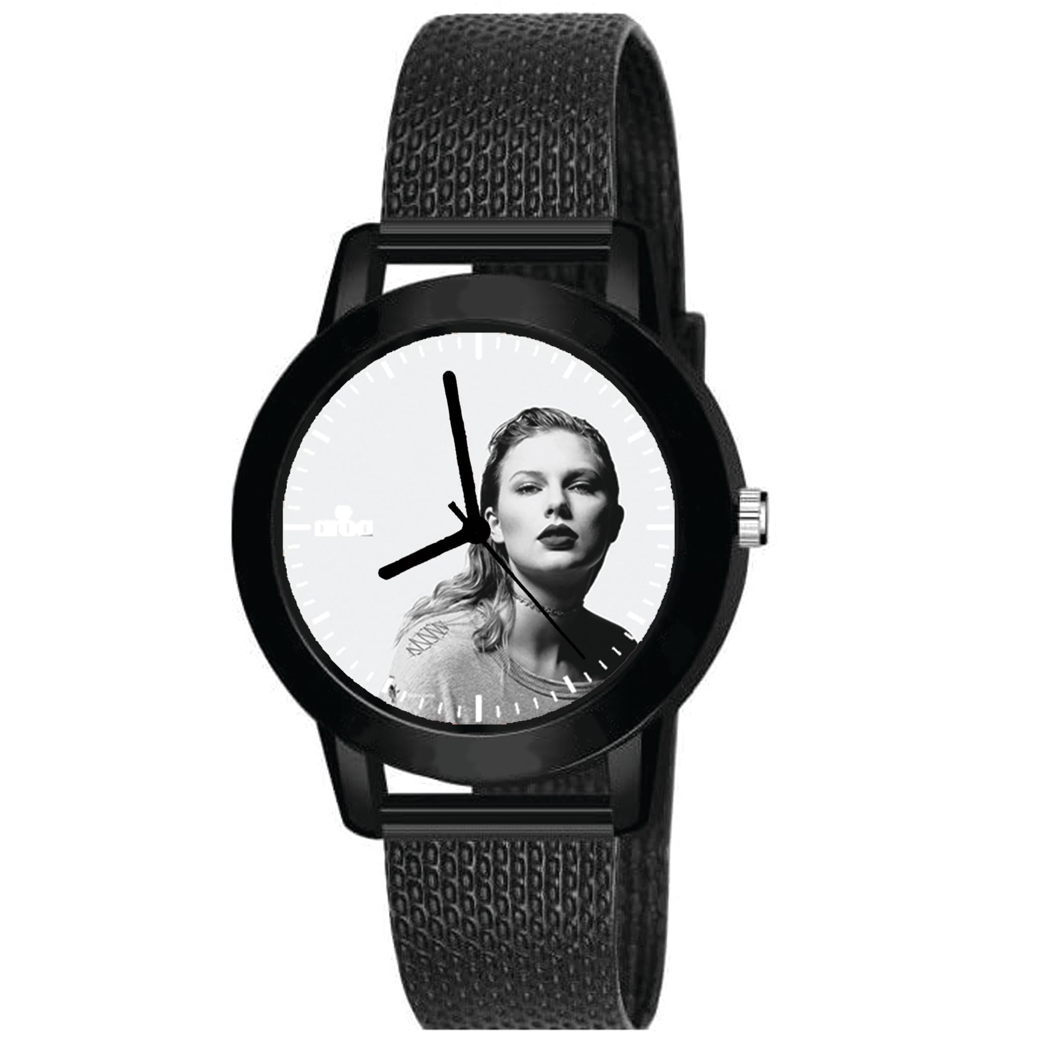 AROA Watch for Ladies Womens with Black & White Taylor Swift Model :1006 in Black Metal Type Rubber Analog Watch Grey Dial for Women Stylish Ladies Watch for Girls (B0CHVTL3PT) Amazon Price History, Amazon Price Tracker