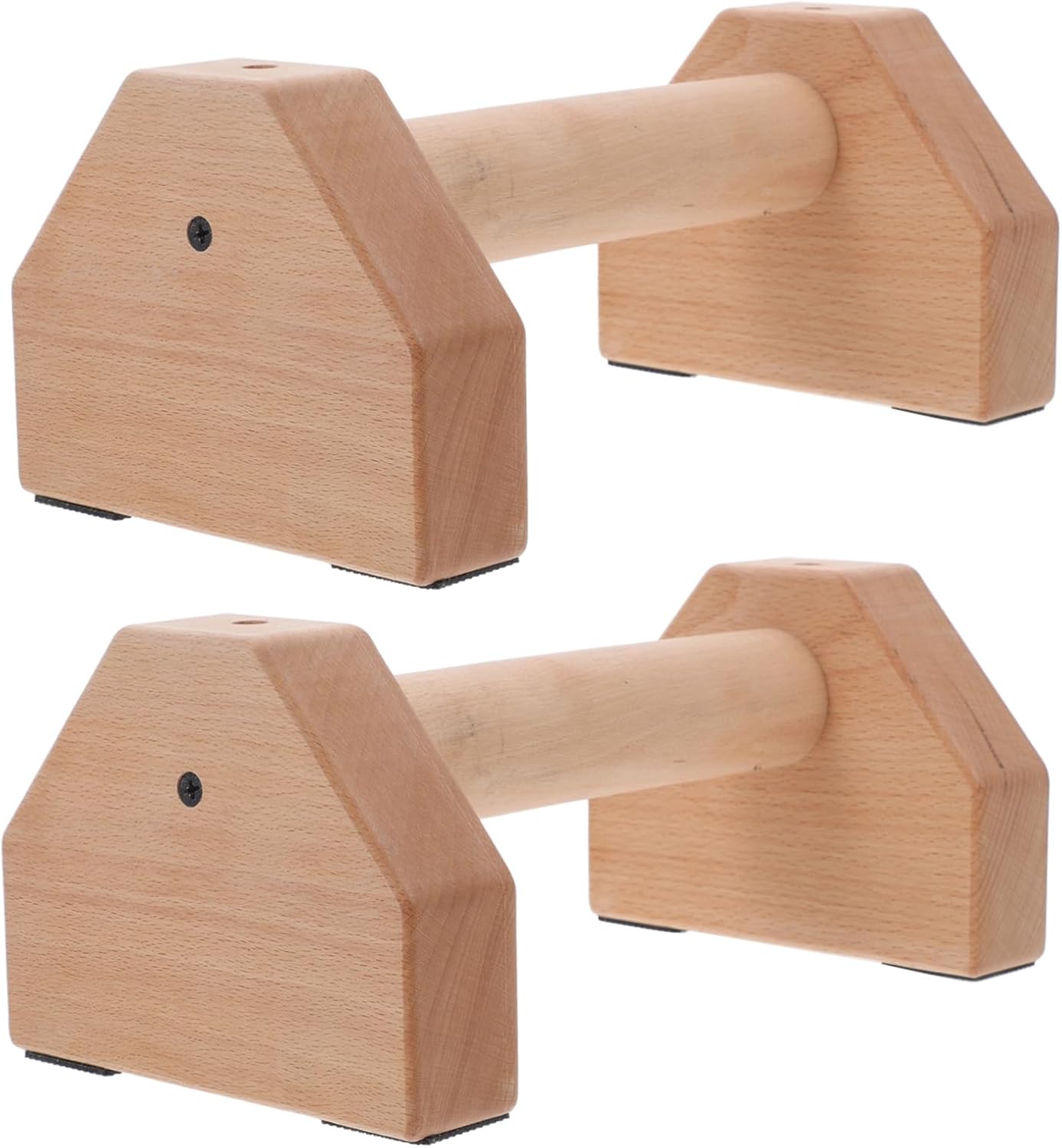 BESPORTBLE 2pcs Wooden Push-up Stands Strength Training Handles at Home Gym Equipment Push-up Bar