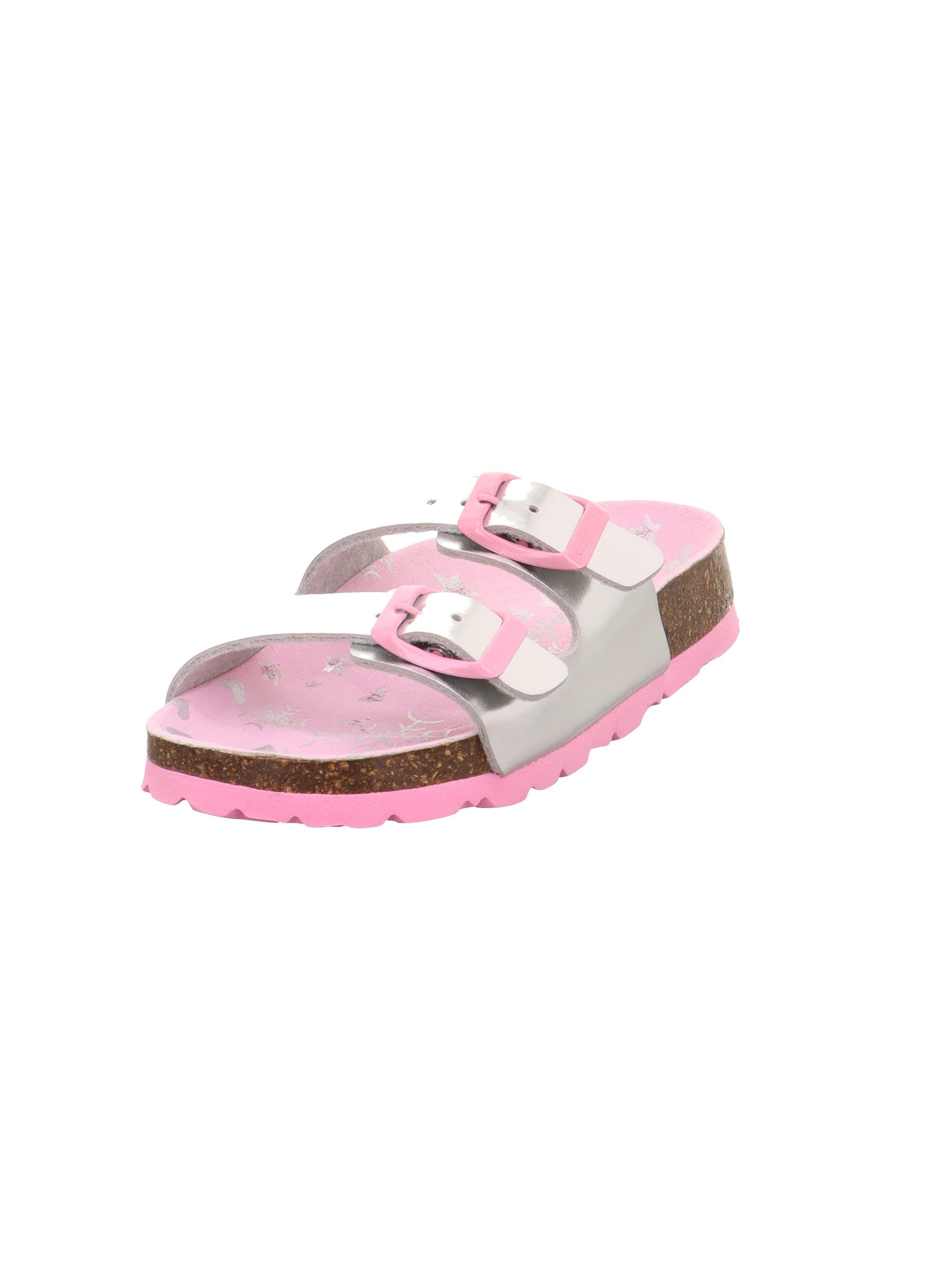 Superfit Girl's FUSSBETTPANTOFFEL Hausschuhe, SILBER/ROSA 9510