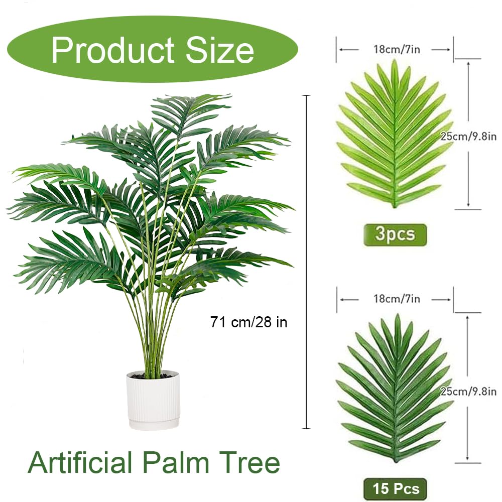 Laelfe 71cm Artificial Areca Palm Plant in Pot - Image 3