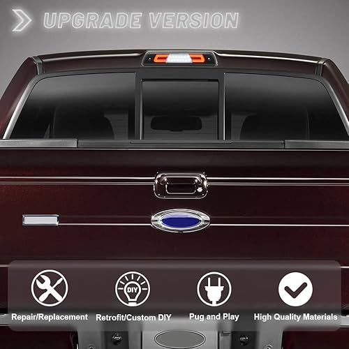 Miniatura 8 de NJSBYL F150 LED 3 luz de freno para Ford F150 SVT Raptor 2009 2010 2011 2012 2013 2014 Ford F150 SVT Raptor lente ahumada Tercera luz de freno de