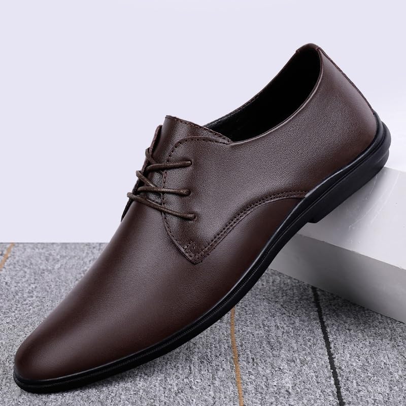 Men's Classic Lace Up Formal Tuxedo Derby Shoes Men's Breathable Comfortable Business Lace Up Oxford Shoes Non-Slip Softsole Walking Shoes3