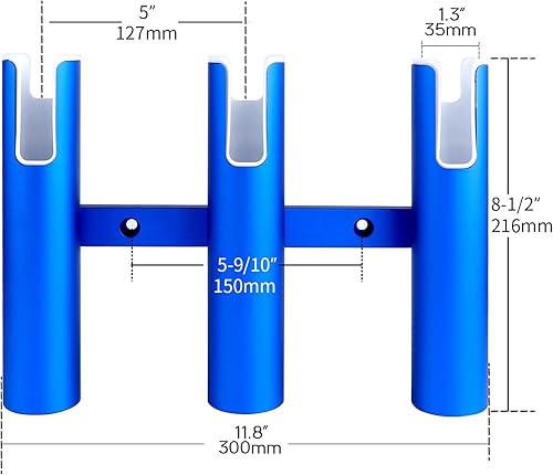 Miniatura 2 de Soporte de caña de pescar de aluminio montado en la pared para barco, garaje y marina - Sostiene cañas y postes