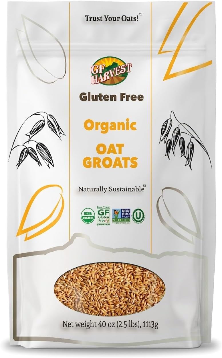 GF Harvest Gluten Free Organic Oat Groats, 40 Ounce Bag