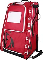 FOONPACK Ice Hockey Tower Bag with Wheels - Large Rolling Duffle for Sticks, Skates, Helmet, Gear | Youth Adult Multi-Sport