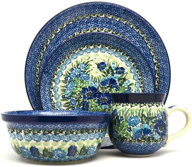 Polish Pottery 4-pc. Place Setting with Standard Bowl - Unikat Signature - U4575