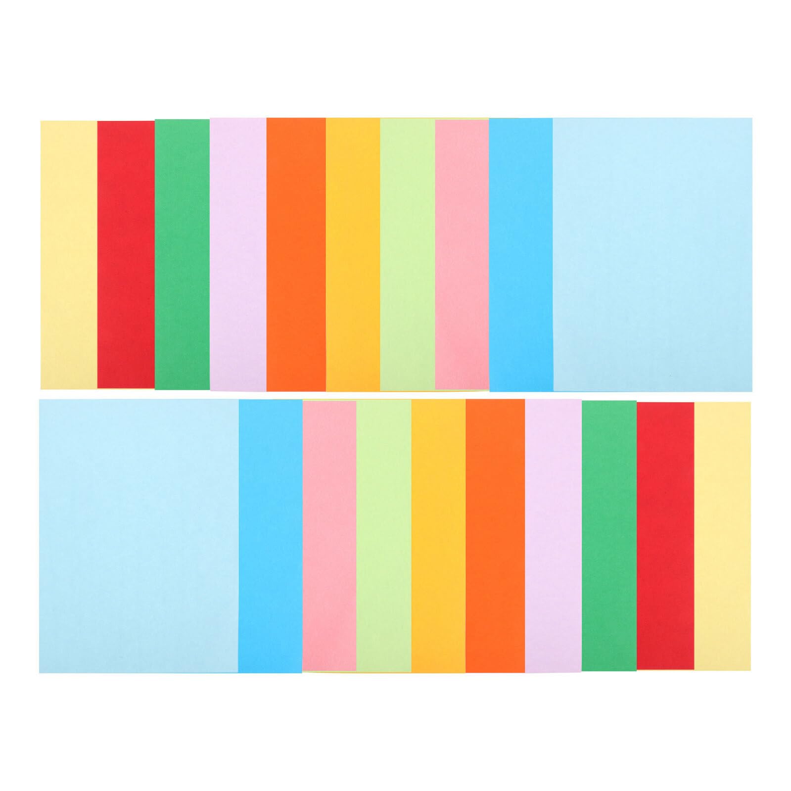 SECFOU Papel de Colores A4 para Manualidades y Oficina 200 Hojas 10 Colores Surtidos Papel Plegable de Origami 80 G/m² Compatible Impresoras y Fotocopiadoras Color Aleatorio