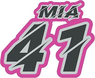 MC MOTOPARTS Sharp Blade Custom Motorcycle Number Plate Stickers